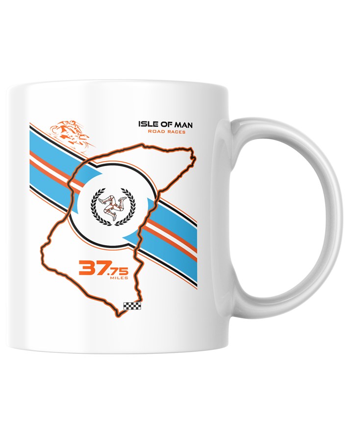 TT Course Map Stripe and Shadow Bike Mug