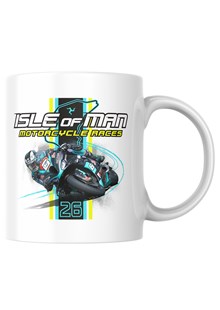 Isle of Man Road Racing 2026 Rider & Stripe Mug