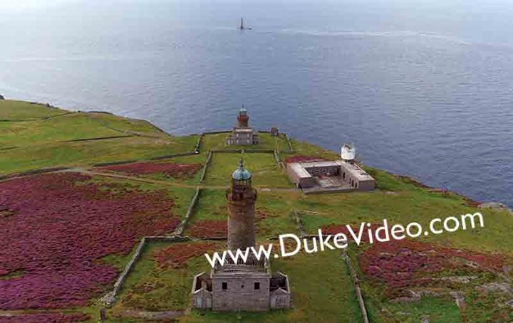 Calf of Man Lighthouses - Isle of Man From The Air - Print - click to enlarge