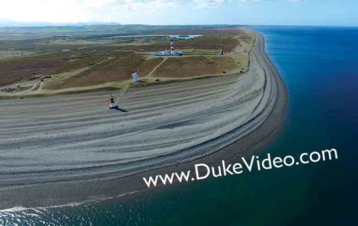 Point of Ayre Lighthouses - Isle of Man From The Air - Print - click to enlarge