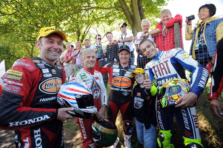 Rossi, McGuinness, Agostini & Plater TT2009  - click to enlarge