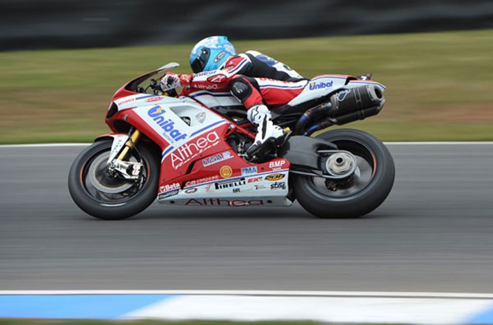 Carlos Checa WSB Donington 2011 - click to enlarge