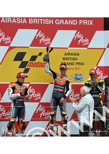 Casey Stoner Podium British MotoGP 2011 Silverstone