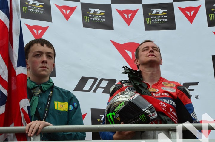 John McGuinness TT 2011 Superbike Podium - click to enlarge