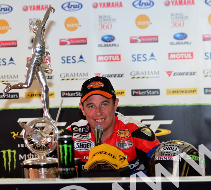 John McGuinness TT 2011 Superbike A Happy Winner - click to enlarge