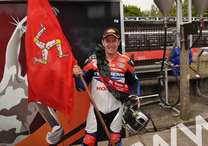 John McGuinness TT 2011 Superbike Manx Flag - click to enlarge