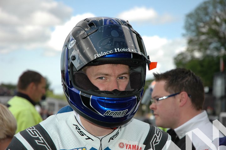 Ian Hutchinson TT 2011 in Helmet - click to enlarge