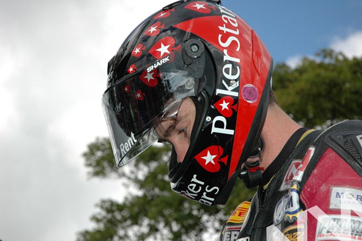 Conor Cummins TT 2011 in Helmet - click to enlarge