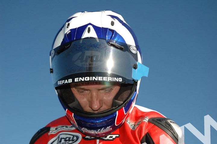 Keith Amor TT 2011 in Helmet - click to enlarge