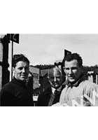 Geoff Duke Stirling Moss pit talk Isle of Man 1952