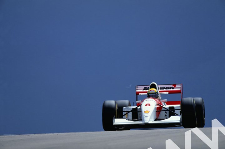 Ayrton Senna (McLaren MP4/8 Ford) Silverstone 1993 - click to enlarge