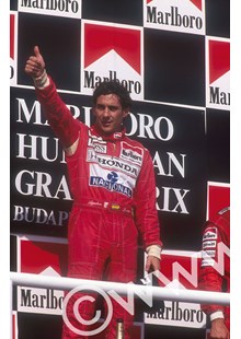 Ayrton Senna (McLaren Honda ) Podium Hungaroring 1992