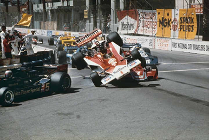 James Hunt the Shunt 1977 US GP  - click to enlarge