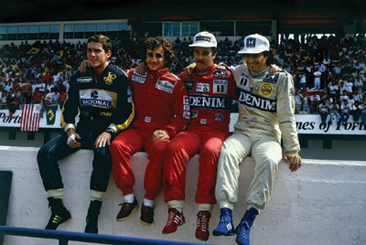 Senna Prost Mansell Piquet 1986  - click to enlarge