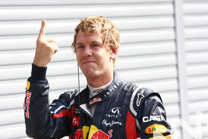 Sebastian Vettel Pole man 2011. - click to enlarge