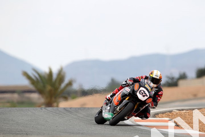Shane Byrne BSB pre-season test Cartagena Spain - click to enlarge