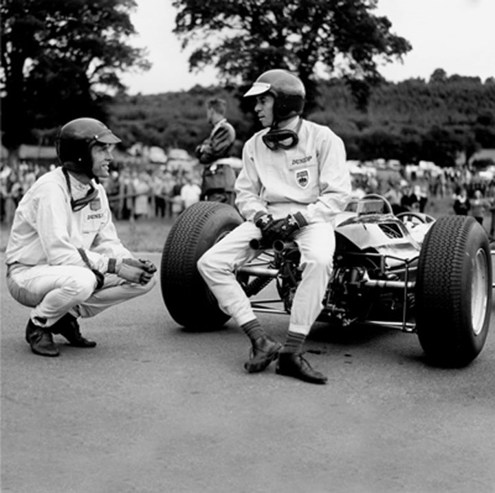 Jim Clark Dan Gurney 1964 Belgium GP  - click to enlarge