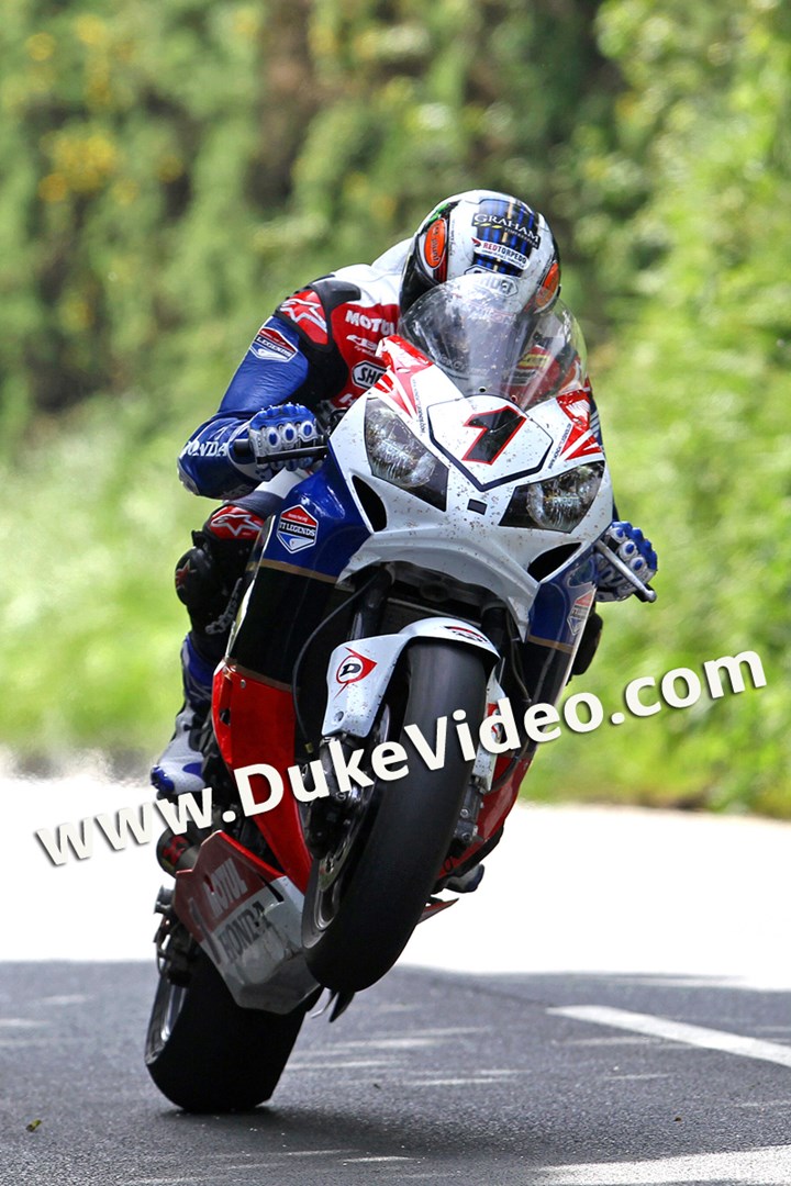 John McGuinness TT 2012 Wheelie - click to enlarge