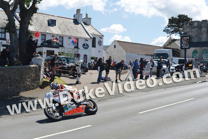 John McGuinness TT 2012 Mitre Kirk Michael - click to enlarge