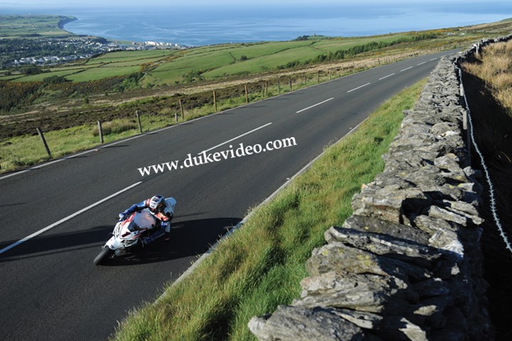 John McGuinness Climbs the Mountain TT 2012 - click to enlarge