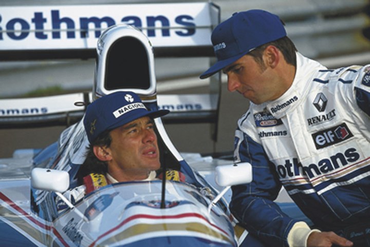 Ayrton Senna Damon Hill  - click to enlarge