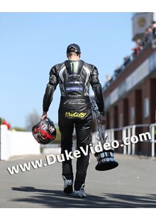 Ian Hutchinson with winners trophy TT 2015