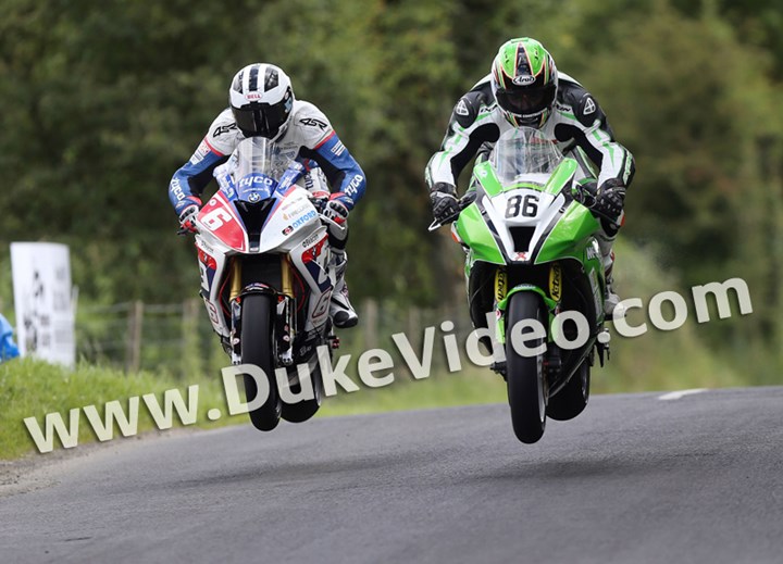 William Dunlop and Derek McGee Armoy Road Races - click to enlarge