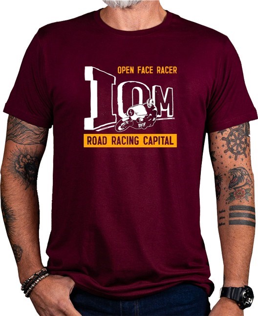 Road Racing Capital T-Shirt, Burgandy - click to enlarge