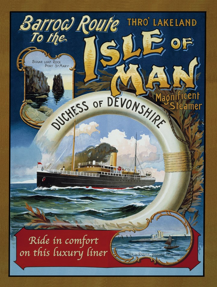 Barrow Route to Isle of Man Metal Sign - click to enlarge