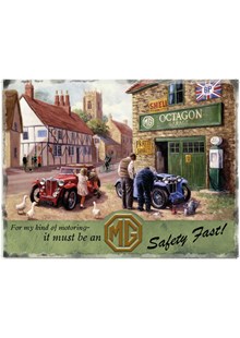 MG Octagon Metal Sign