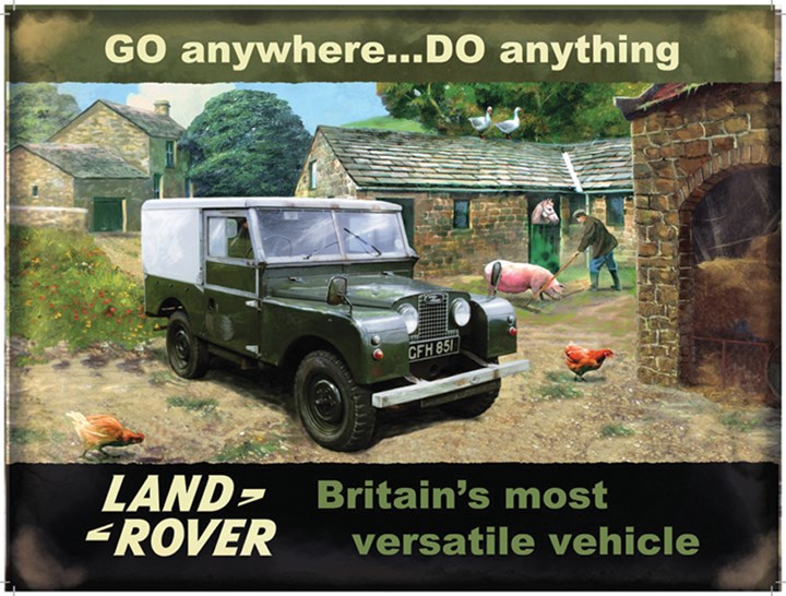 Land Rover Go anywhere Metal Sign - click to enlarge