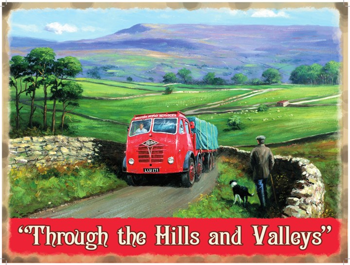 Foden Through the Hills Metal Sign - click to enlarge