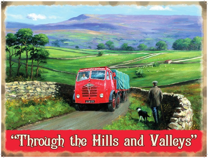 Foden Through the Hills Metal Sign - click to enlarge