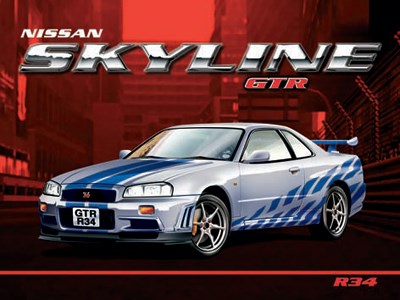Nissan Skyline GTR Metal Sign - click to enlarge