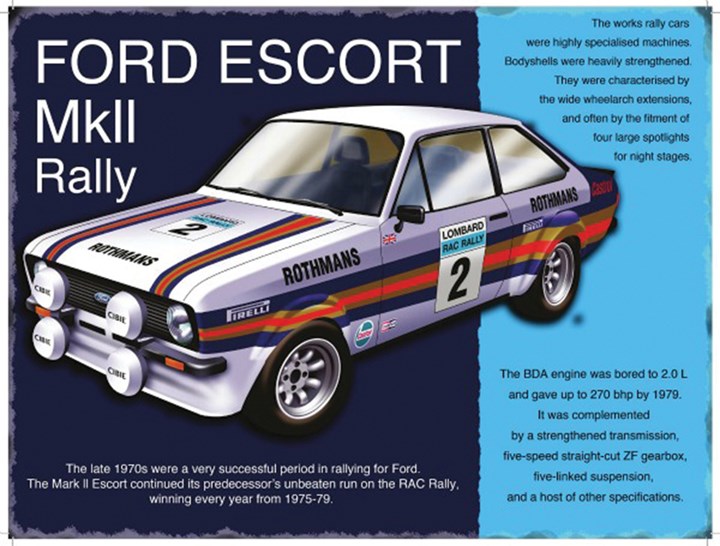 Ford Escort Mk II Rally Metal Sign - click to enlarge