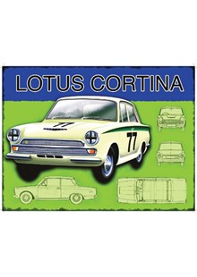 Lotus Cortina Metal Sign