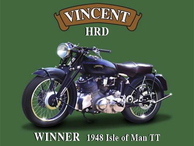 Vincent HRD Metal Sign - click to enlarge