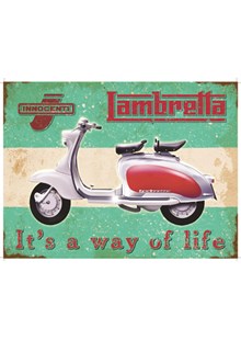 Lambretta Metal Sign