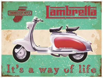 Lambretta Metal Sign - click to enlarge