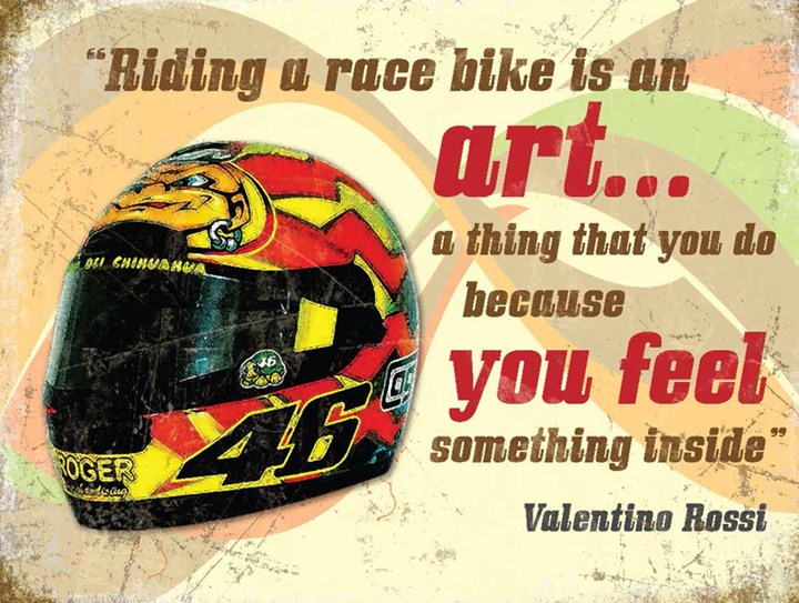 Valentino Rossi Helmet Metal Sign - click to enlarge