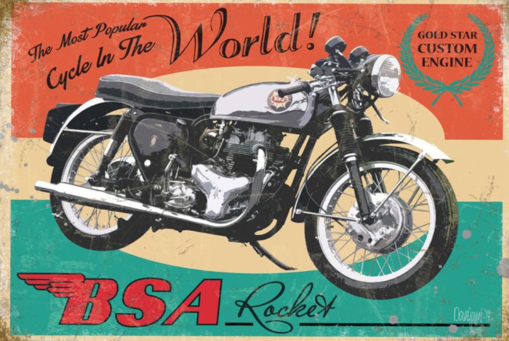 BSA Rocket Metal Sign - click to enlarge