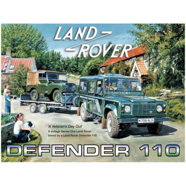 Land Rover Defender Sign Land Rover Defender 110 Metal Sign : Duke Video