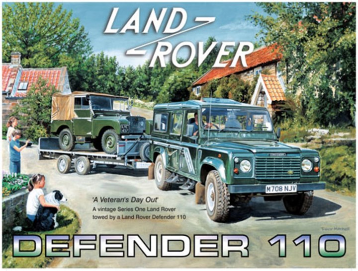Land Rover Defender 110 Metal Sign - click to enlarge