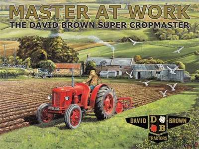 David Brown Tractors Master at Work Metal Sign - click to enlarge