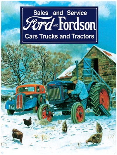 Ford and Fordson Portrait Metal Sign - click to enlarge
