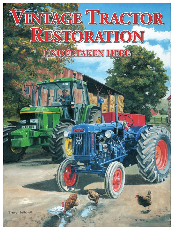 Vintage Tractor Restoration Metal Sign - click to enlarge