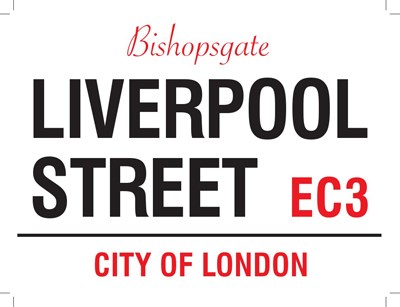 Liverpool Street Metal Sign - click to enlarge