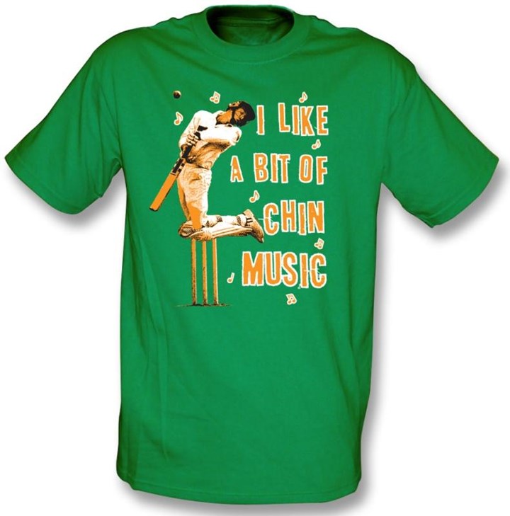 Punk Cricket Chin Music T-Shirt - click to enlarge
