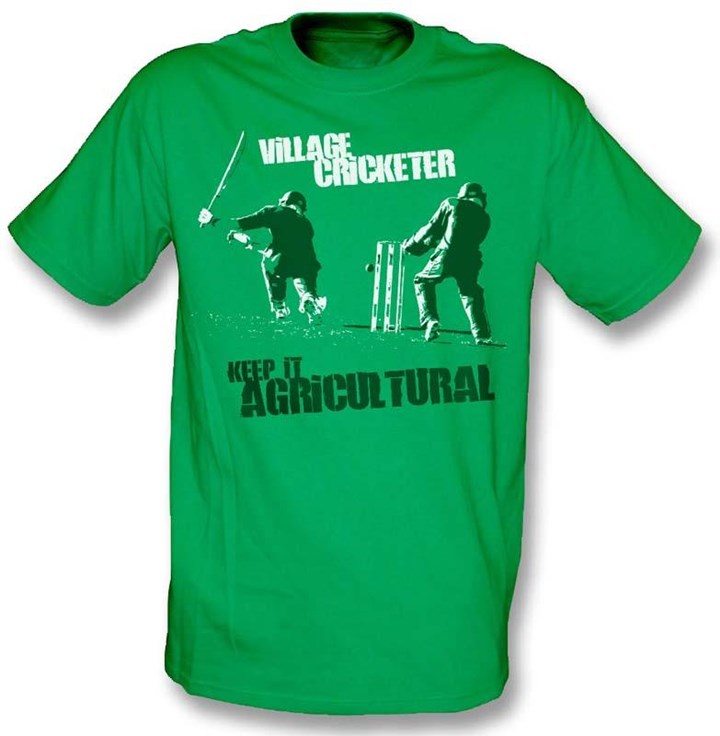 PunkCricket - Village Cricketer T-Shirt (Green) - click to enlarge