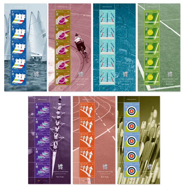 2012 Olympic Games IOM Post Office Sheet Set Pack